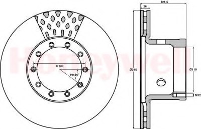 BENDIX 567122B Brake Disc